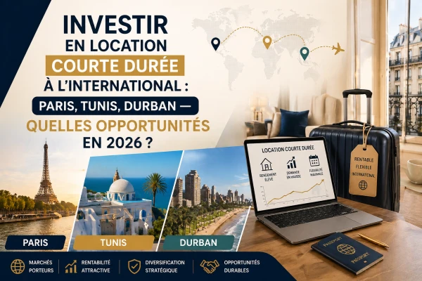 Investir en location courte durée à l’international  Paris, Tunis, Durban — quelles opportunités en 2026